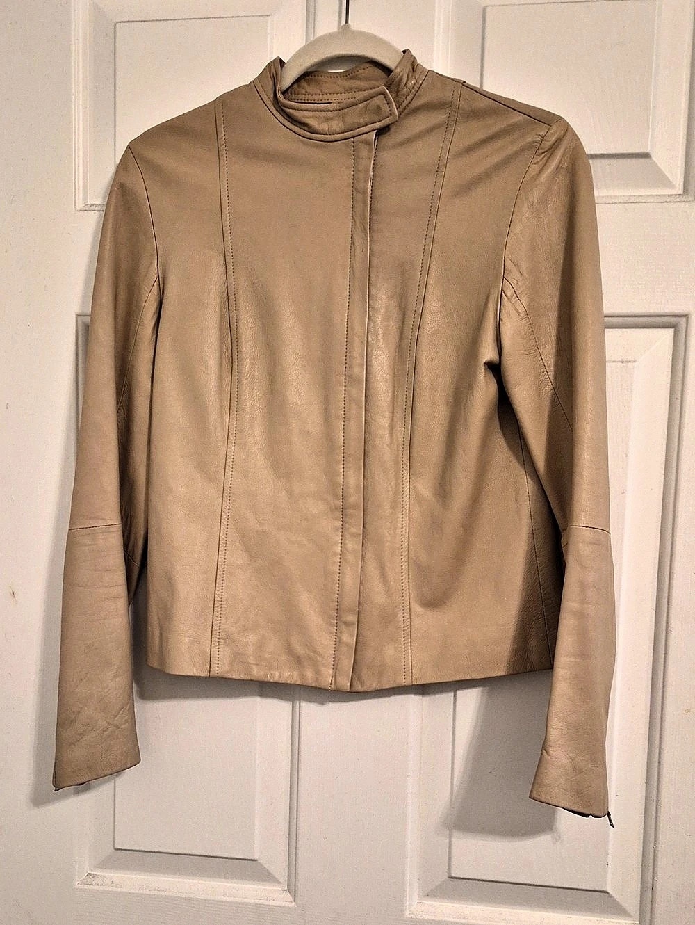 Emanuel Ungaro Leather Moto Jacket Brown Size 2/36
